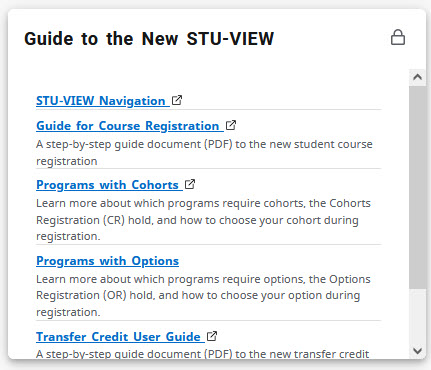 Image of the new ‘Guide to the New STU-VIEW card’